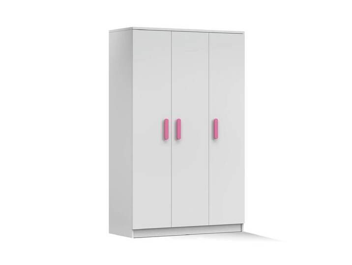 Drehtürenschrank JONAS I 19 120 cm Weiß Weiß Rosa von imoebel24