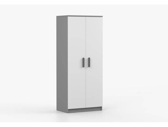 Drehtürenschrank JONAS II 06 80 cm Grau Weiß Grau Drehtürenschrank JONAS II 06 80 cm Grau Weiß Grau von imoebel24