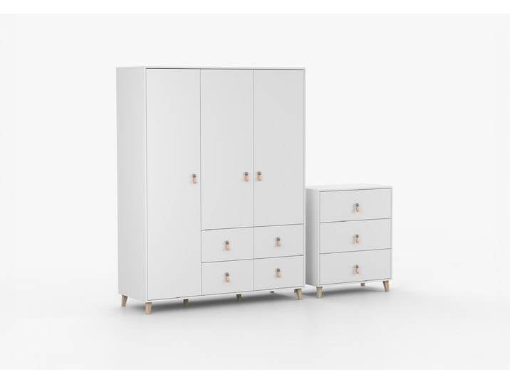 Drehtürenschrank und Kommode 2-er Set FIGO 19/FIGO 02 Weiß Weiß Drehtürenschrank und Kommode 2-er Set FIGO 19/FIGO 02 Weiß Weiß von imoebel24