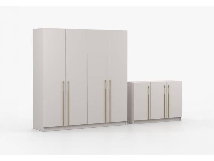 Drehtürenschrank und Kommode 2er-Set ROSA 4D/ROSA 3D III Kaschmir Kaschmir Drehtürenschrank und Kommode 2er-Set ROSA 4D/ROSA 3D III Kaschmir Kaschmir von imoebel24