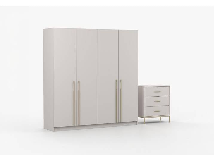 Drehtürenschrank und Kommode 2er-Set ROSA 4D/ROSA 3S III Kaschmir Kaschmir Drehtürenschrank und Kommode 2er-Set ROSA 4D/ROSA 3S III Kaschmir Kaschmir von imoebel24