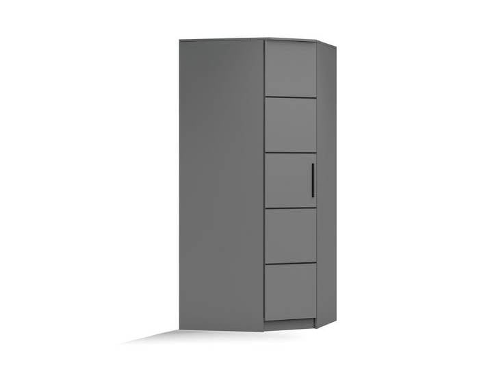 Eckkleiderschrank SANTI 94 cm Grau Grau von imoebel24