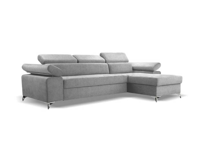 Ecksofa BARDI Rechts Aschegrau (Noel 26) von imoebel24