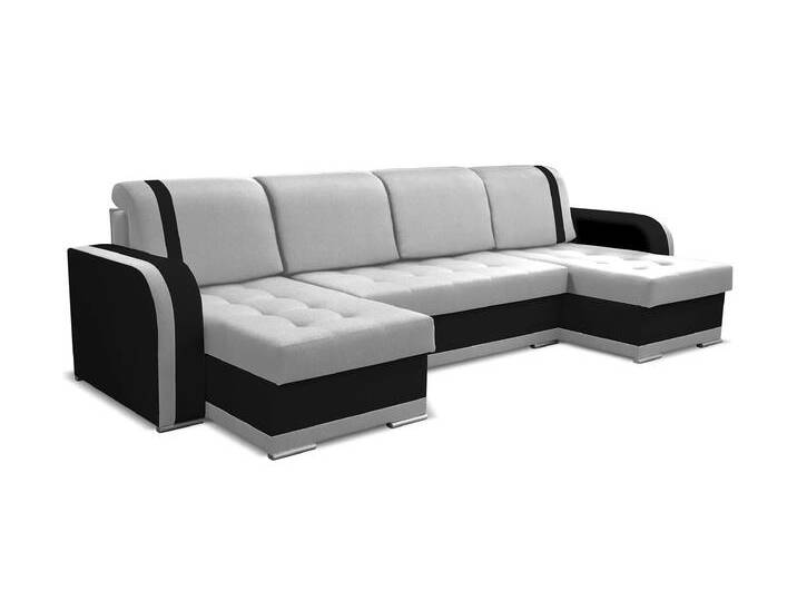 Ecksofa DUBAJ U Aschegrau/schwarz (Inarii91 Cayenne1114) von imoebel24