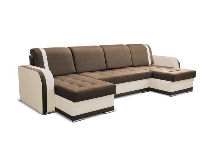 Ecksofa DUBAJ U Braun/creme (Inarii24 Cayenne1124) von imoebel24