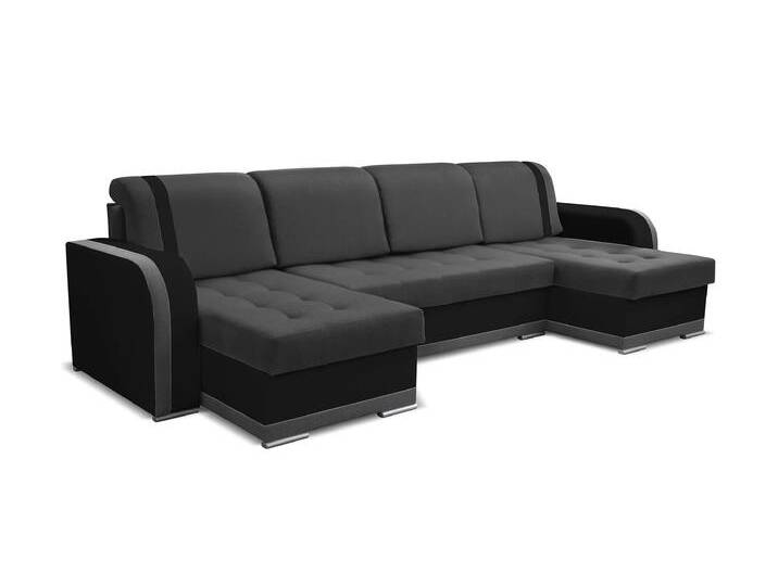 Ecksofa DUBAJ U Grau/schwarz (Inarii96 Cayenne1114) von imoebel24