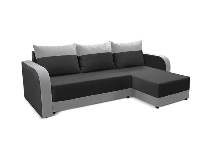 Ecksofa HAWANA Schwarz/grau (Alova 14+15) von imoebel24