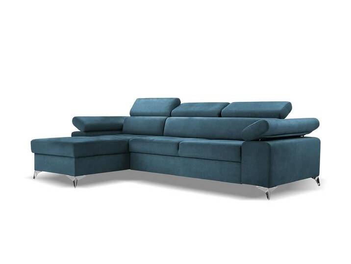 Ecksofa MADRYT MINI Links Blau (Vena 12) von imoebel24
