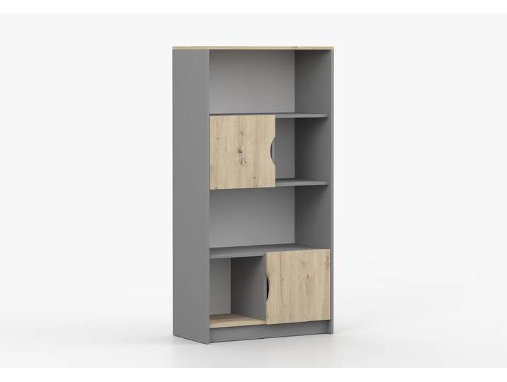 Hohes Regal JOY II 02 80 cm Grau Grau + Artisan Eiche Hohes Regal JOY II 02 80 cm Grau Grau + Artisan Eiche von imoebel24