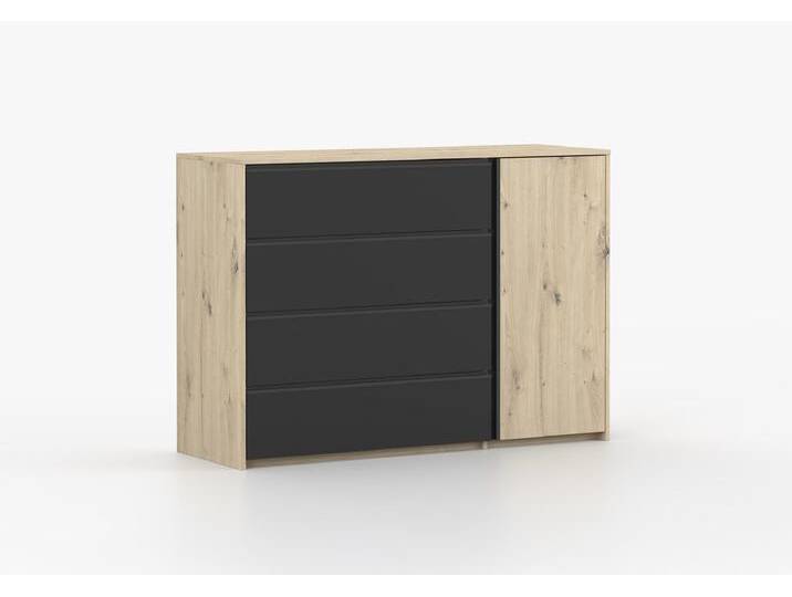 Kommode AURA 100 cm Artisan Eiche Artisan Eiche + Schwarz Kommode AURA 100 cm Artisan Eiche Artisan Eiche + Schwarz von imoebel24