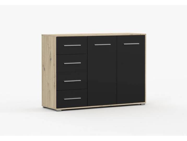 Kommode FRIDA 01 AC 135 cm Artisan Eiche Schwarz von imoebel24