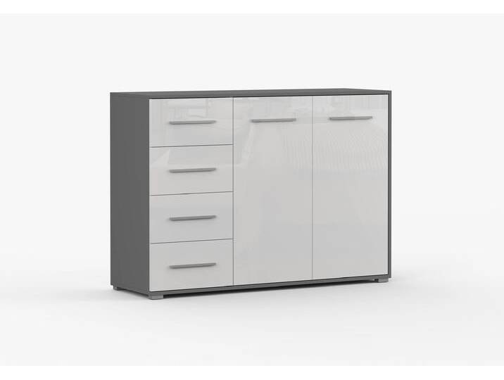 Kommode FRIDA 01 S SZB 135 cm Grau Weiß + Semigloss Kommode FRIDA 01 S SZB 135 cm Grau Weiß + Semigloss von imoebel24