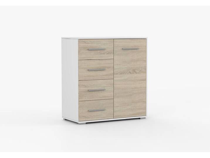 Kommode FRIDA MINI 01 BS 90 cm Weiß Sonoma Eiche Kommode FRIDA MINI 01 BS 90 cm Weiß Sonoma Eiche von imoebel24