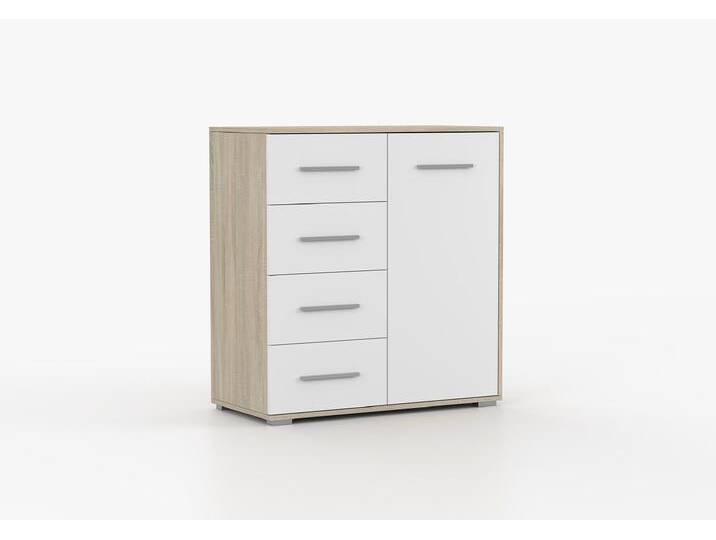 Kommode FRIDA MINI 01 SB 90 cm Sonoma Eiche Weiß Kommode FRIDA MINI 01 SB 90 cm Sonoma Eiche Weiß von imoebel24