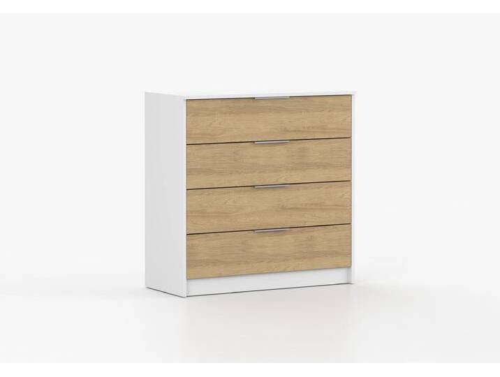 Kommode GALAXY 4S 90 cm Hickory Eiche Weiß Kommode GALAXY 4S 90 cm Hickory Eiche Weiß von imoebel24