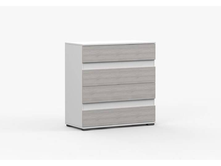 Kommode HELIOS 4S 90 cm Weiß Kathult + Grau Kommode HELIOS 4S 90 cm Weiß Kathult + Grau von imoebel24