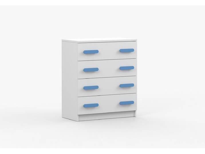 Kommode JONAS I 02 80 cm Weiß Weiß Blau von imoebel24