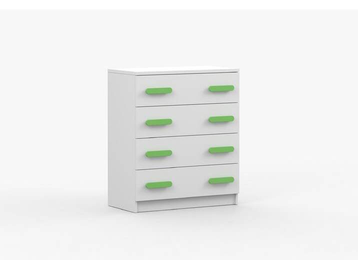 Kommode JONAS I 02 80 cm Weiß Weiß Limette von imoebel24