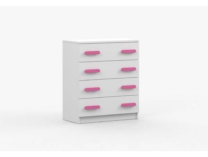 Kommode JONAS I 02 80 cm Weiß Weiß Rosa Kommode JONAS I 02 80 cm Weiß Weiß Rosa von imoebel24
