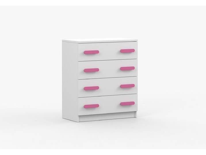 Kommode JONAS I 02 80 cm Weiß Weiß Rosa Kommode JONAS I 02 80 cm Weiß Weiß Rosa von imoebel24