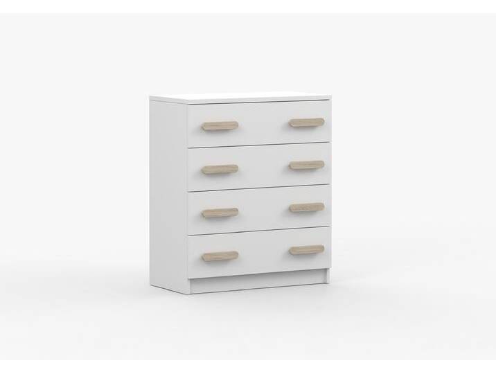 Kommode JONAS I 02 80 cm Weiß Weiß Sonoma Eiche von imoebel24