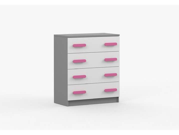 Kommode JONAS II 02 80 cm Grau Weiß Rosa Kommode JONAS II 02 80 cm Grau Weiß Rosa von imoebel24