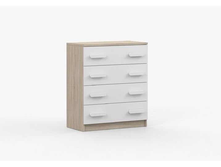 Kommode JONAS III 02 80 cm Sonoma Eiche Weiß Weiß Kommode JONAS III 02 80 cm Sonoma Eiche Weiß Weiß von imoebel24