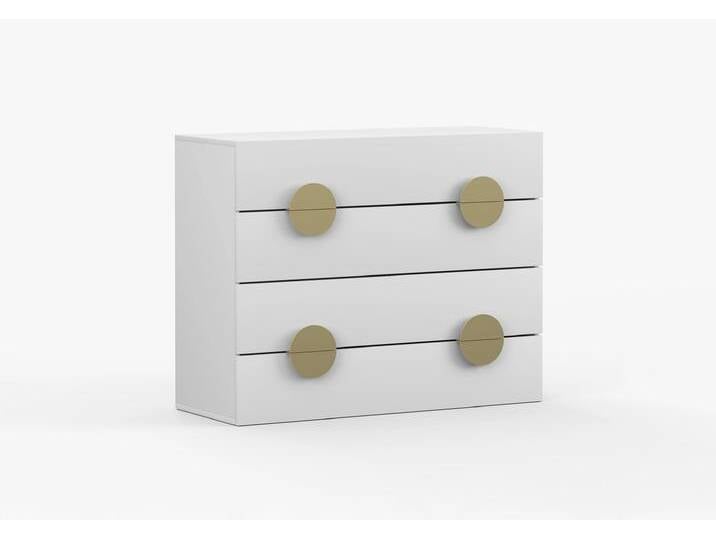 Kommode PERL 4S 90 cm Weiß Weiß Kommode PERL 4S 90 cm Weiß Weiß von imoebel24