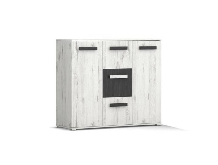 Kommode VIVA 120 cm Craft Eiche Weiß Craft Eiche Weiß + Schwarze Norwegische Kiefer Kommode VIVA 120 cm Craft Eiche Weiß Craft Eiche Weiß + Schwarze Norwegische Kiefer von imoebel24