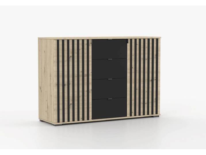 Kommode WERONA 4S 135 cm Artisan Eiche Artisan Eiche + Schwarz Kommode WERONA 4S 135 cm Artisan Eiche Artisan Eiche + Schwarz von imoebel24