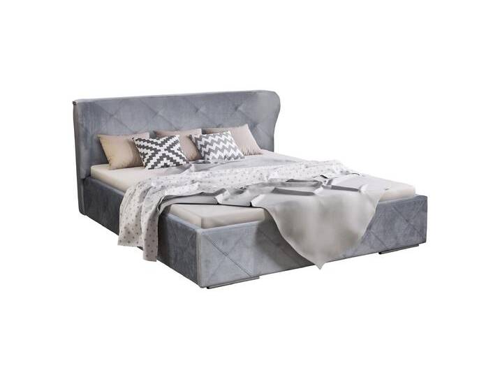 Polsterbett 160x200 ORLANDO Aschegrau (Monolith 84) Ja von imoebel24
