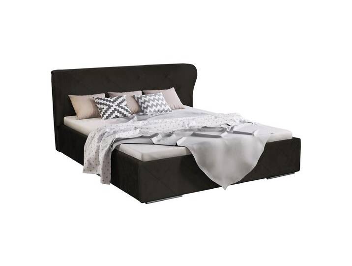 Polsterbett 160x200 ORLANDO Schwarz (Soft 11) Nein von imoebel24