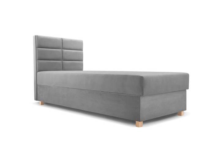 Polsterbett 80x200 PIANO I Grau (Bluevelvet 13) von imoebel24