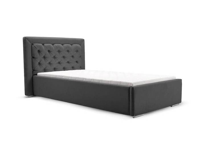 Polsterbett 90x200 MADERA Schwarz (Velva 19) von imoebel24