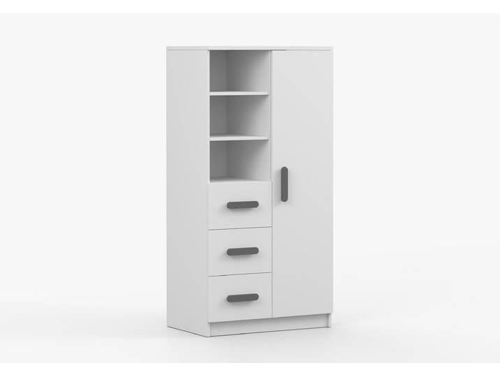 Regal JONAS I 05 80 cm Weiß Weiß Grau Regal JONAS I 05 80 cm Weiß Weiß Grau von imoebel24