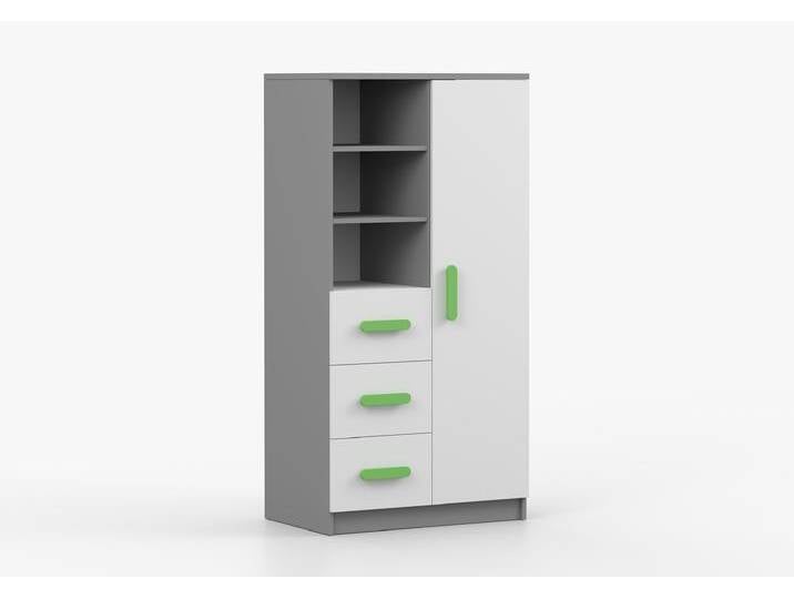 Regal JONAS II 05 80 cm Grau Weiß Limette von imoebel24