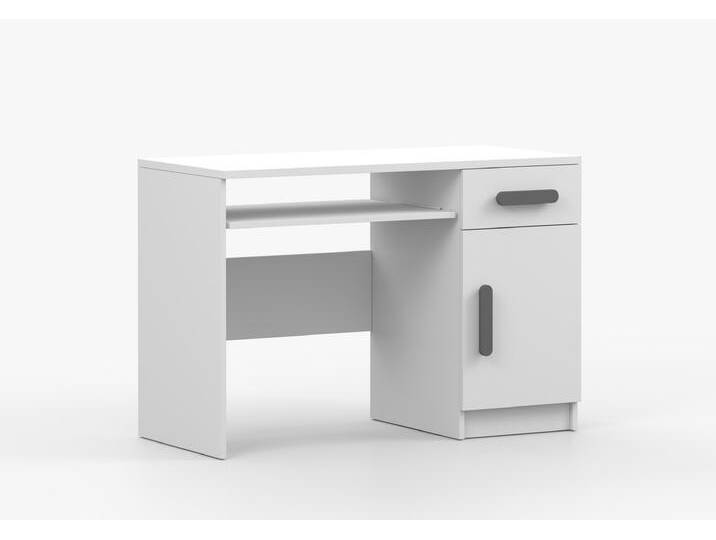 Schreibtisch JONAS I 08 110 cm Weiß Weiß Grau Schreibtisch JONAS I 08 110 cm Weiß Weiß Grau von imoebel24