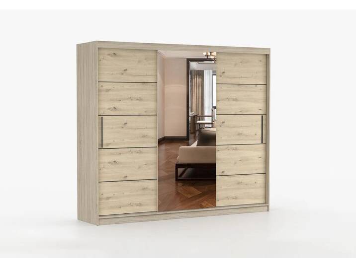 Schwebetürenschrank ALBA I A 250 cm Sonoma Eiche Artisan Eiche + Spiegel Schwebetürenschrank ALBA I A 250 cm Sonoma Eiche Artisan Eiche + Spiegel von imoebel24
