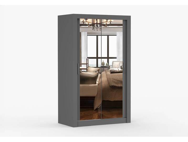 Schwebetürenschrank MILAN 120 cm Grau Grau + Spiegel Schwebetürenschrank MILAN 120 cm Grau Grau + Spiegel von imoebel24