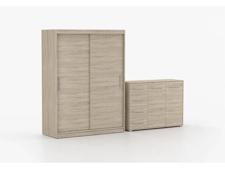 Schwebetürenschrank und Kommode 2-er Set VISTA 06/FRIDA 01 Sonoma Eiche Sonoma Eiche Schwebetürenschrank und Kommode 2-er Set VISTA 06/FRIDA 01 Sonoma Eiche Sonoma Eiche von imoebel24