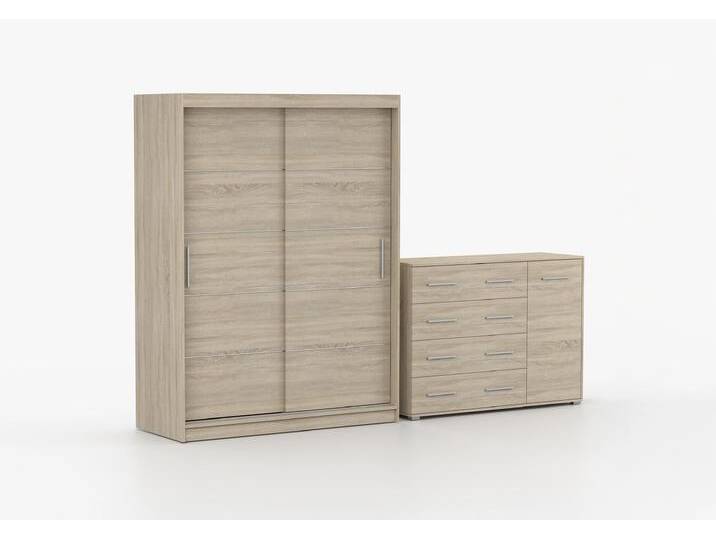 Schwebetürenschrank und Kommode 2-er Set VISTA 06/FRIDA 02 Sonoma Eiche Sonoma Eiche Schwebetürenschrank und Kommode 2-er Set VISTA 06/FRIDA 02 Sonoma Eiche Sonoma Eiche von imoebel24