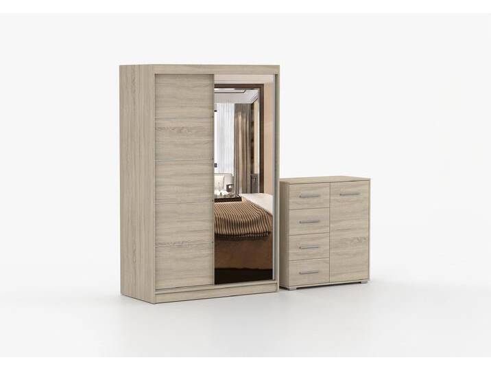 Schwebetürenschrank und Kommode 2er-Set NEOMI 05/FRIDA MINI 01 Sonoma Eiche Sonoma Eiche + Spiegel Schwebetürenschrank und Kommode 2er-Set NEOMI 05/FRIDA MINI 01 Sonoma Eiche Sonoma Eiche + Spiegel von imoebel24
