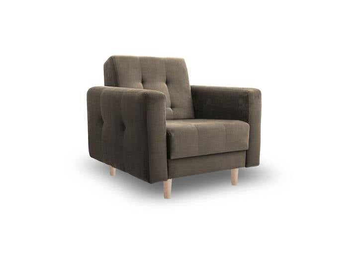 Sessel LIZBONA Beige (Paros 3) Buchenholz (hell) von imoebel24