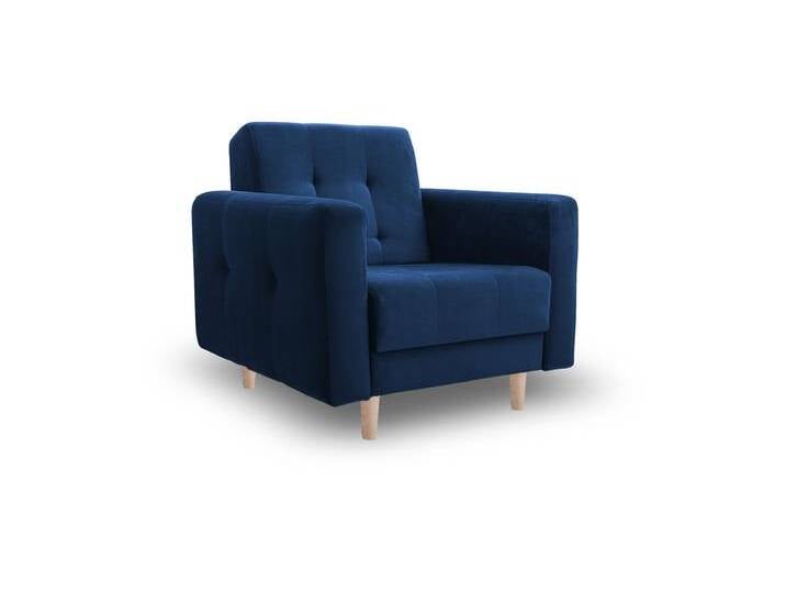 Sessel LIZBONA Blau (Kronos 09) Buchenholz (hell) von imoebel24