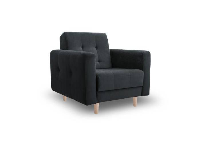 Sessel LIZBONA Grau (Paros 6) Buchenholz (hell) von imoebel24