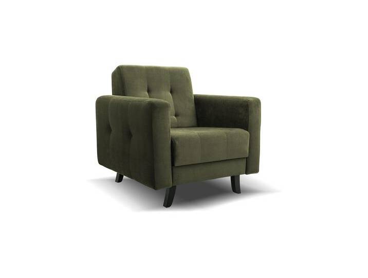 Sessel LIZBONA Khaki (Kronos 46) Buchenholz (schwarz) von imoebel24