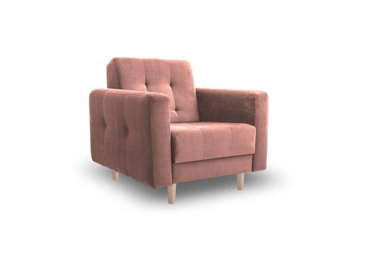 Sessel LIZBONA Rosa (Kronos 29) Buchenholz (hell) von imoebel24