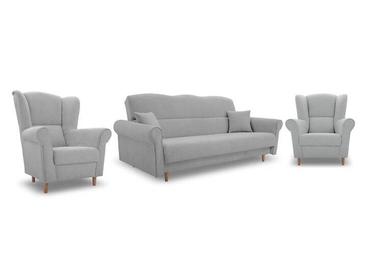 Sitzgarnitur LOFT (3+1+1) Aschegrau (AVRA 16) von imoebel24
