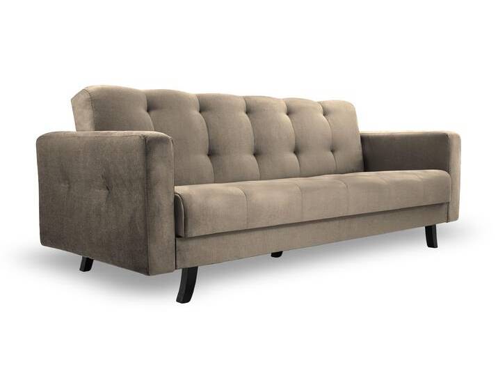Sofa LIZBONA Beige (Paros 3) Buchenholz (schwarz) von imoebel24