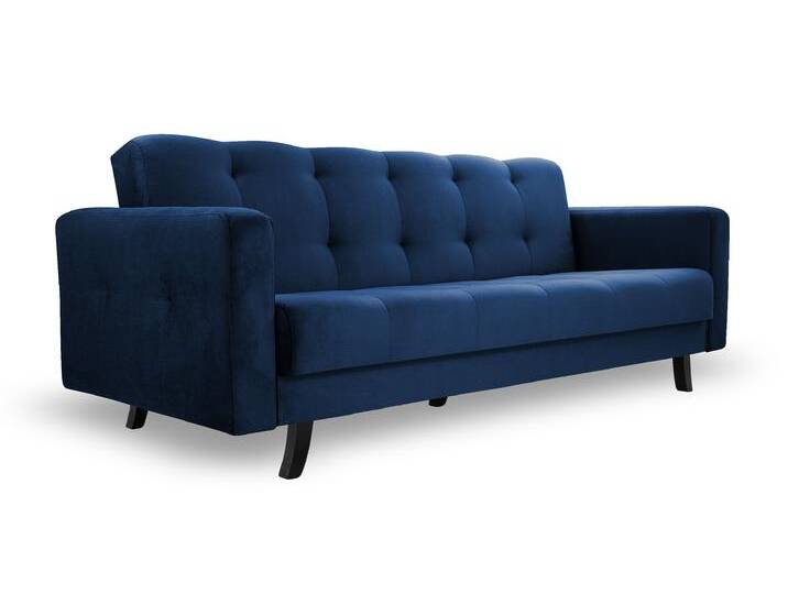 Sofa LIZBONA Blau (Kronos 09) Buchenholz (schwarz) von imoebel24